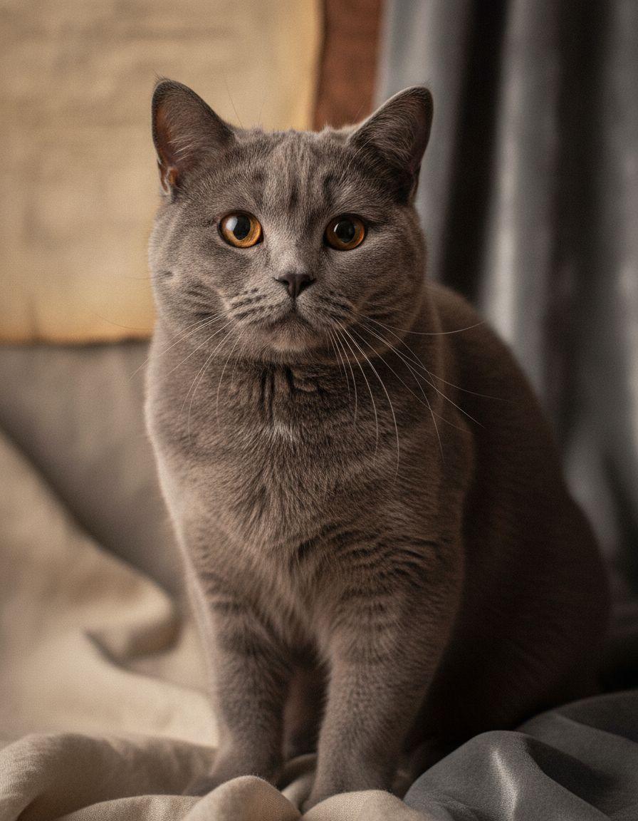 Rochel, our black silver chinchilla British Shorthair queen